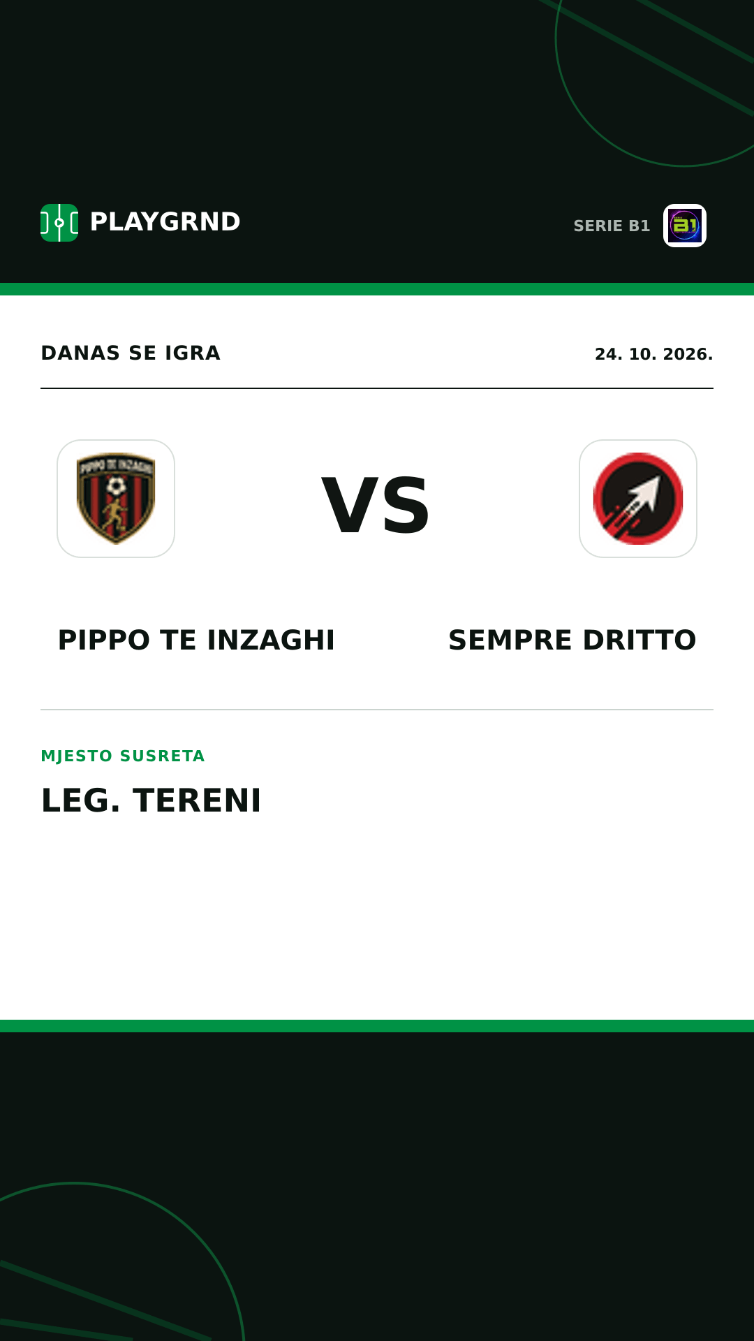 Instagram slika: Pippo TE Inzaghi vs Sempre Dritto