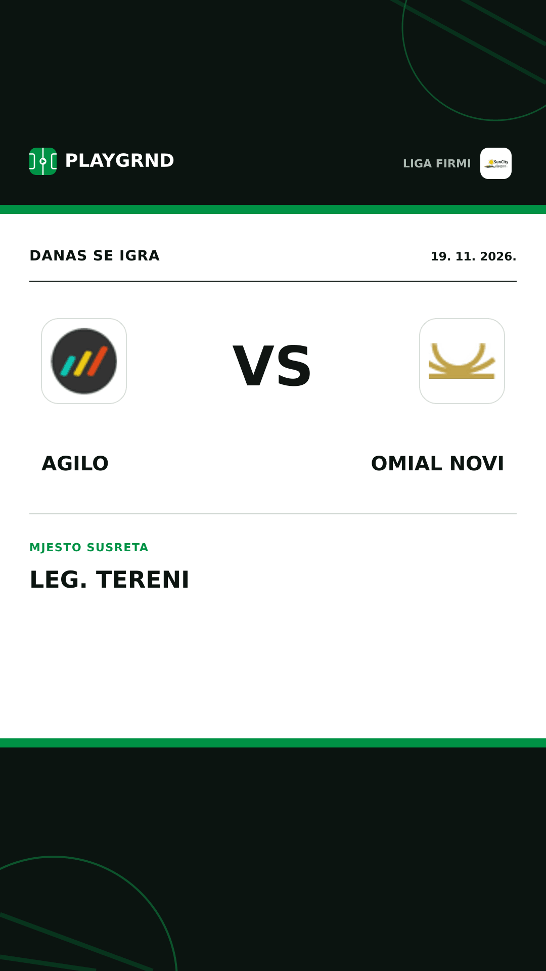 Instagram slika: Agilo vs Omial Novi