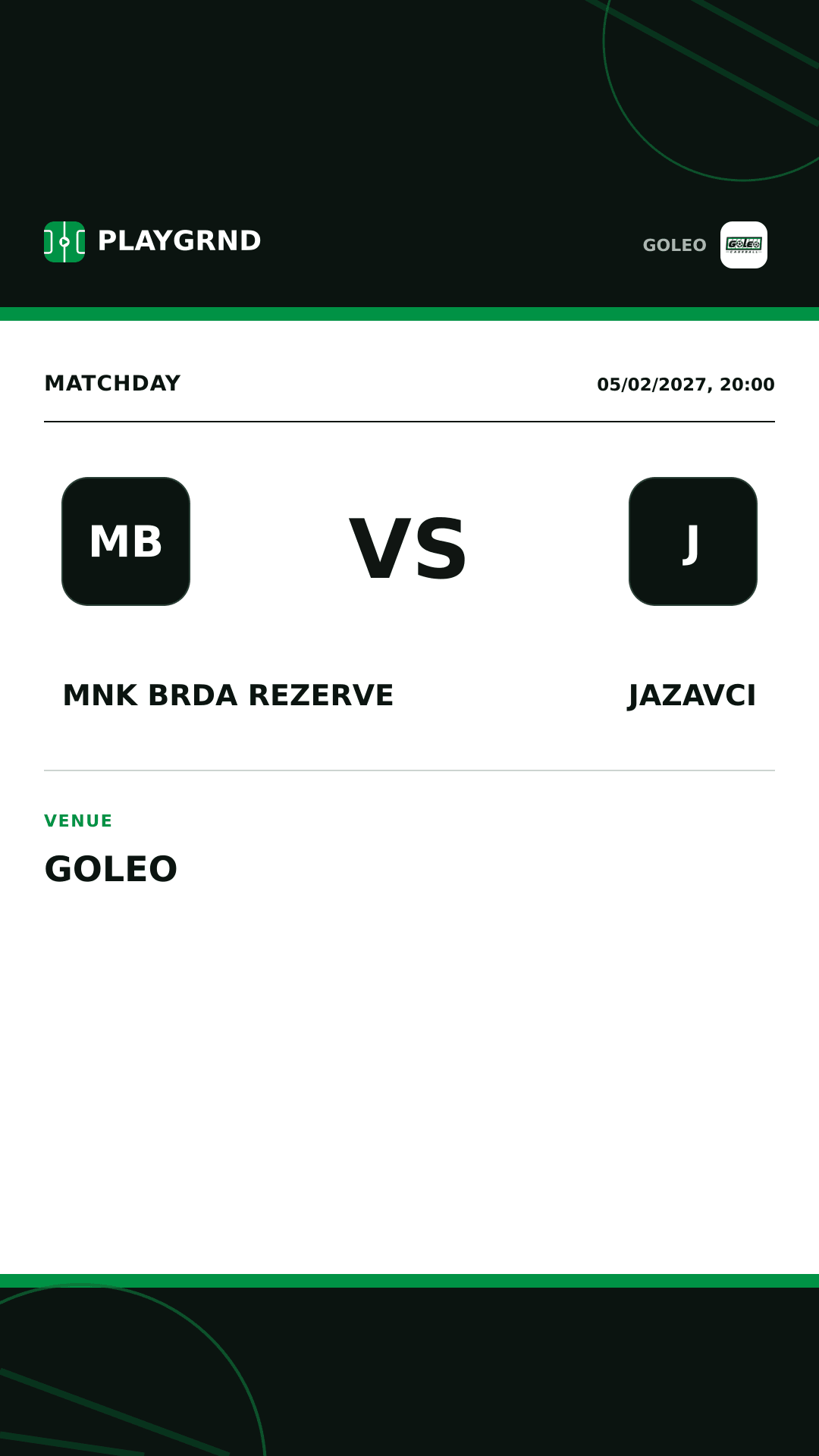 Instagram artwork: MNK Brda Rezerve vs Jazavci