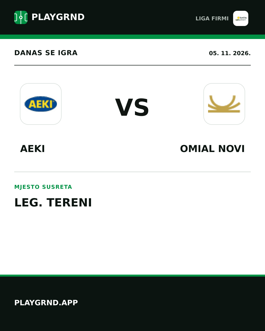 Instagram slika: AEKI vs Omial Novi