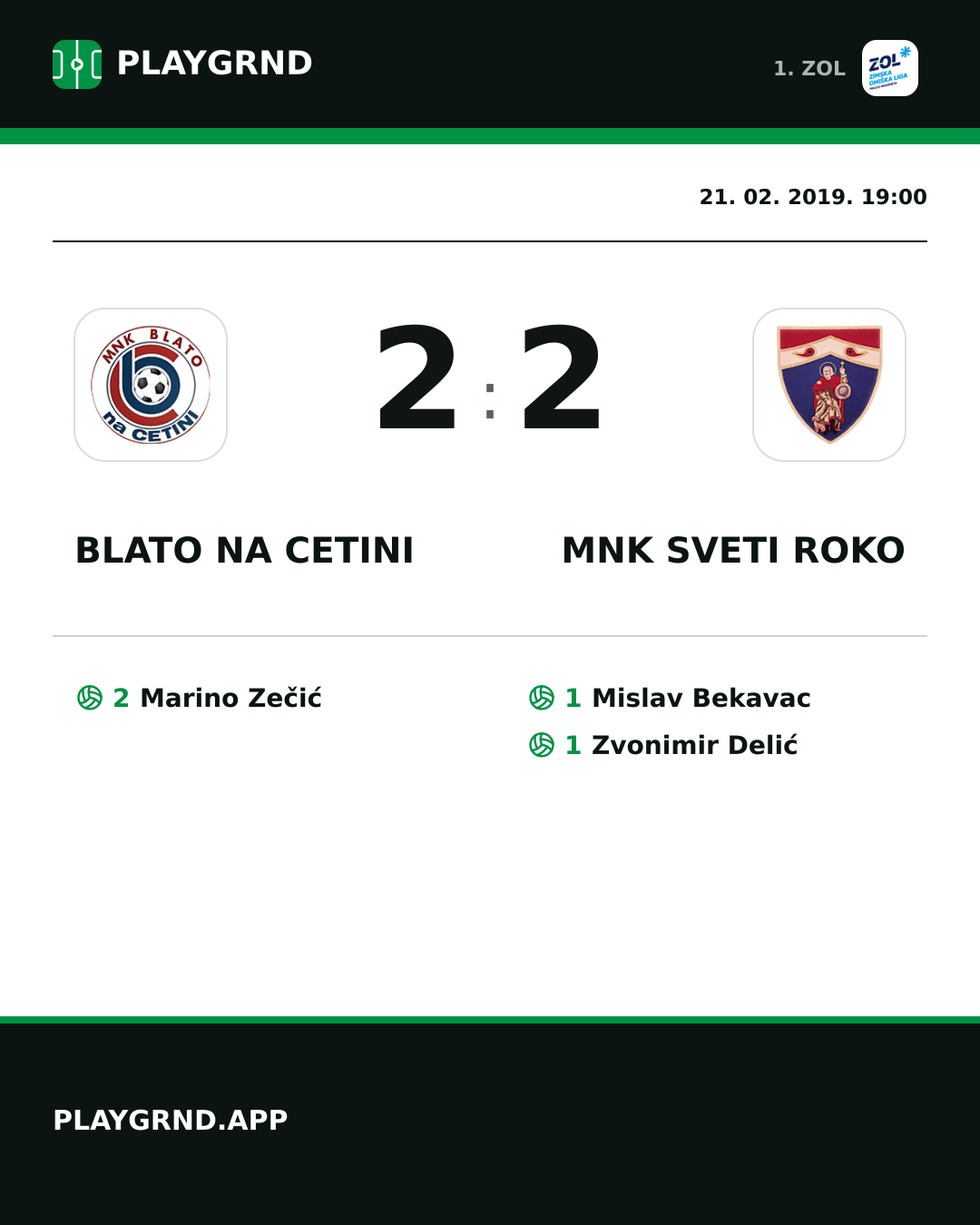 Instagram slika: Blato na Cetini 2:2 MNK Sveti Roko
