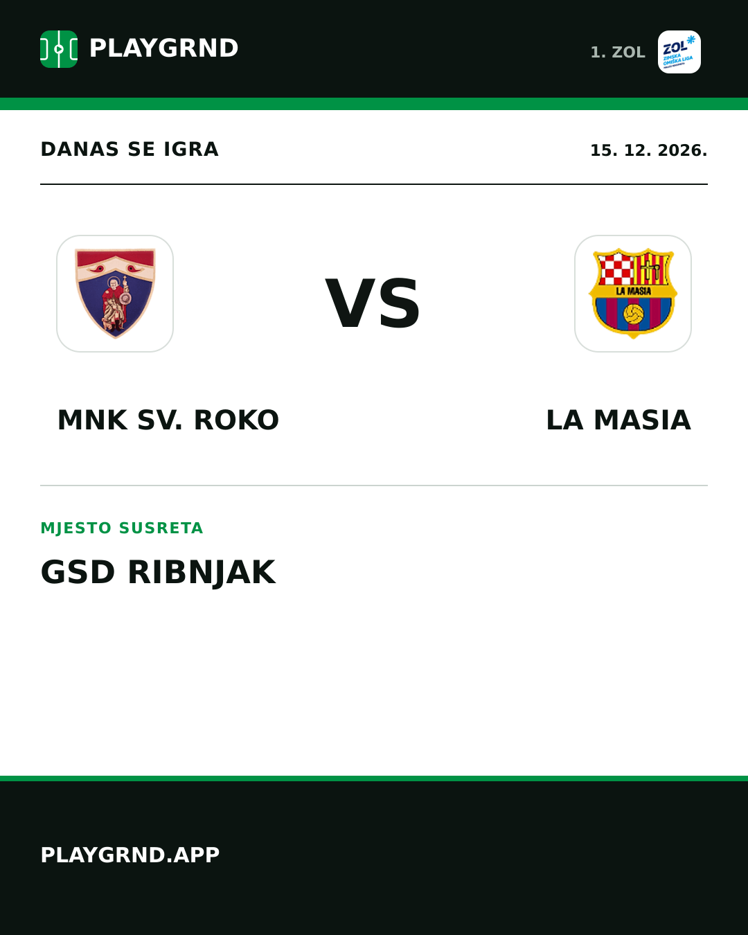 Instagram slika: MNK Sv. Roko vs La Masia