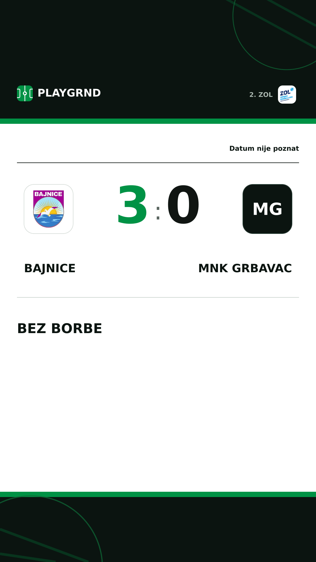 Instagram slika: Bajnice 3:0 MNK Grbavac