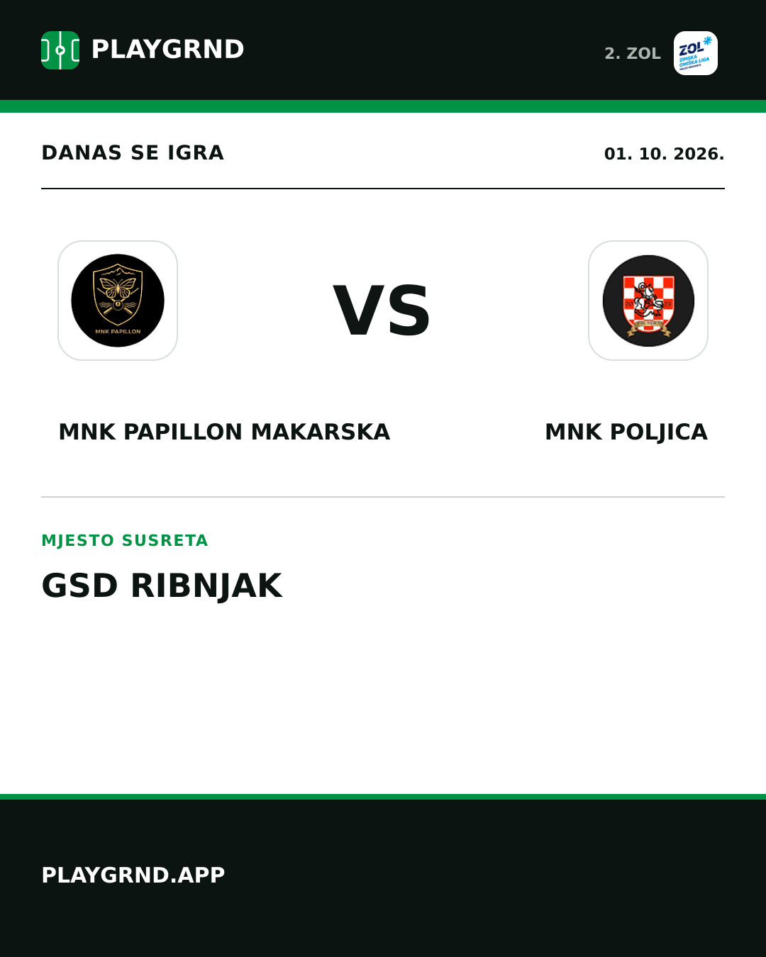 Instagram slika: MNK Papillon Makarska vs MNK Poljica
