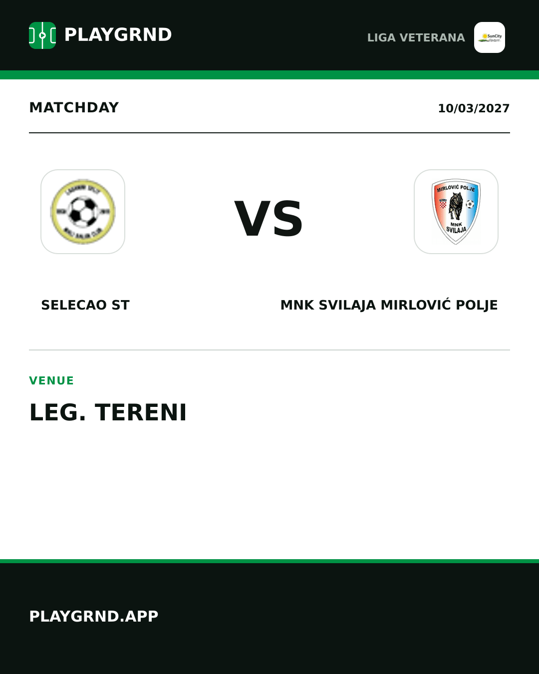 Instagram artwork: Selecao ST vs MNK Svilaja Mirlović Polje