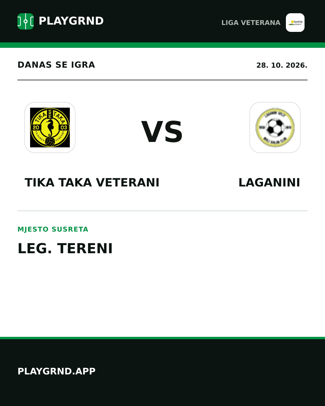 Instagram slika: Tika Taka Veterani vs Laganini
