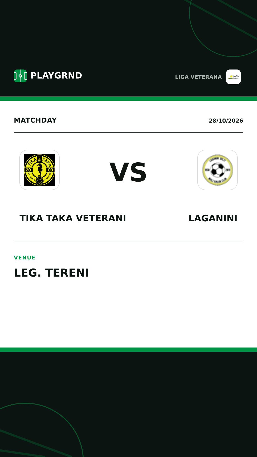 Instagram artwork: Tika Taka Veterani vs Laganini