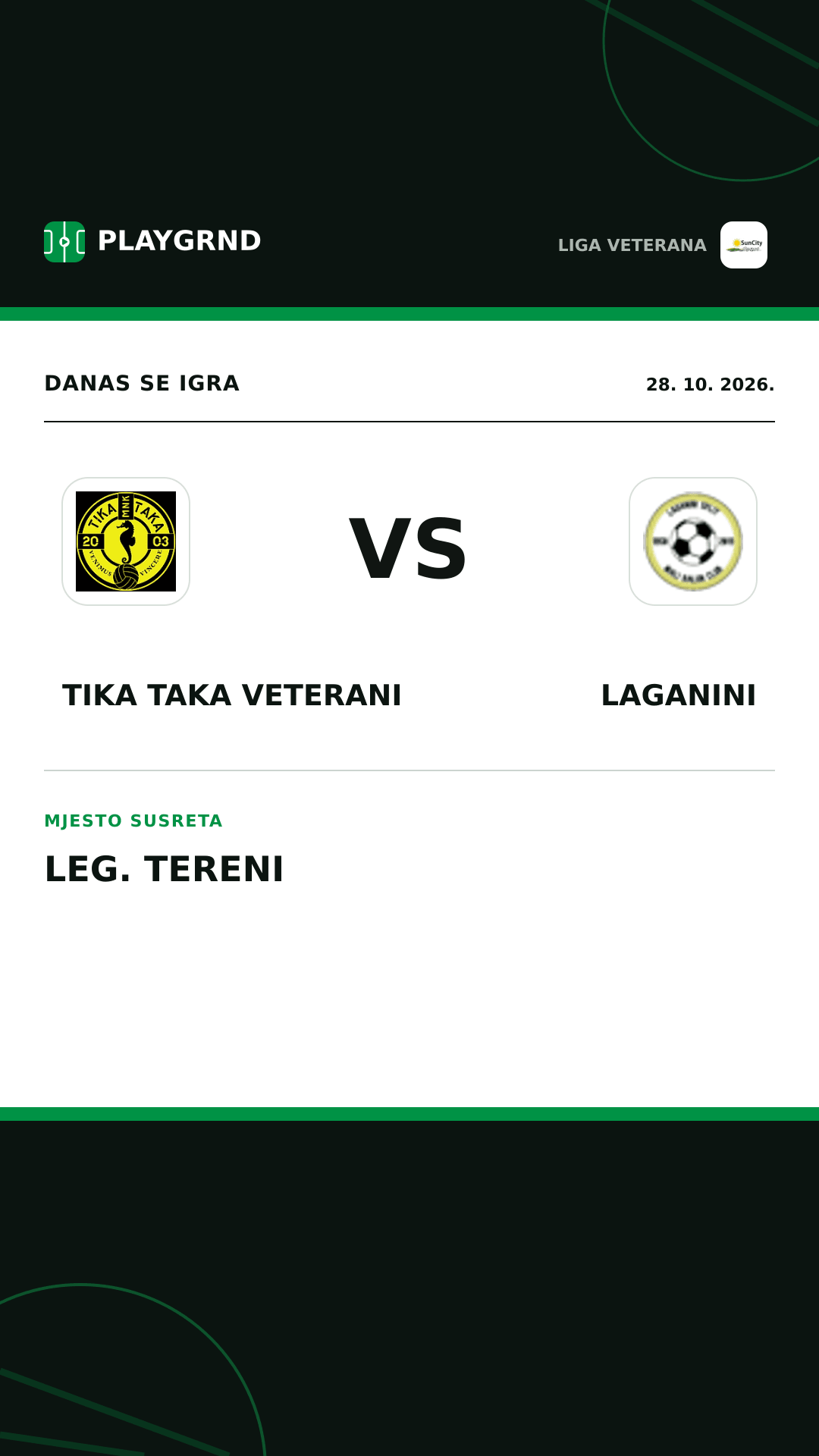Instagram slika: Tika Taka Veterani vs Laganini