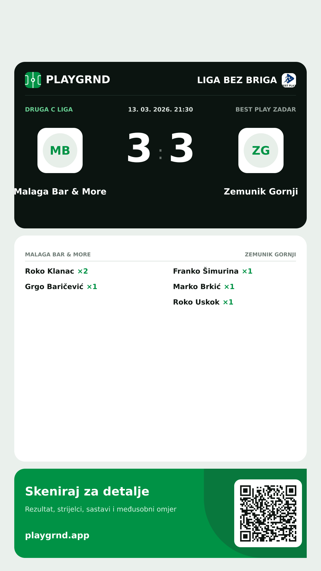 Story image: Malaga Bar & More 3:3 Zemunik Gornji