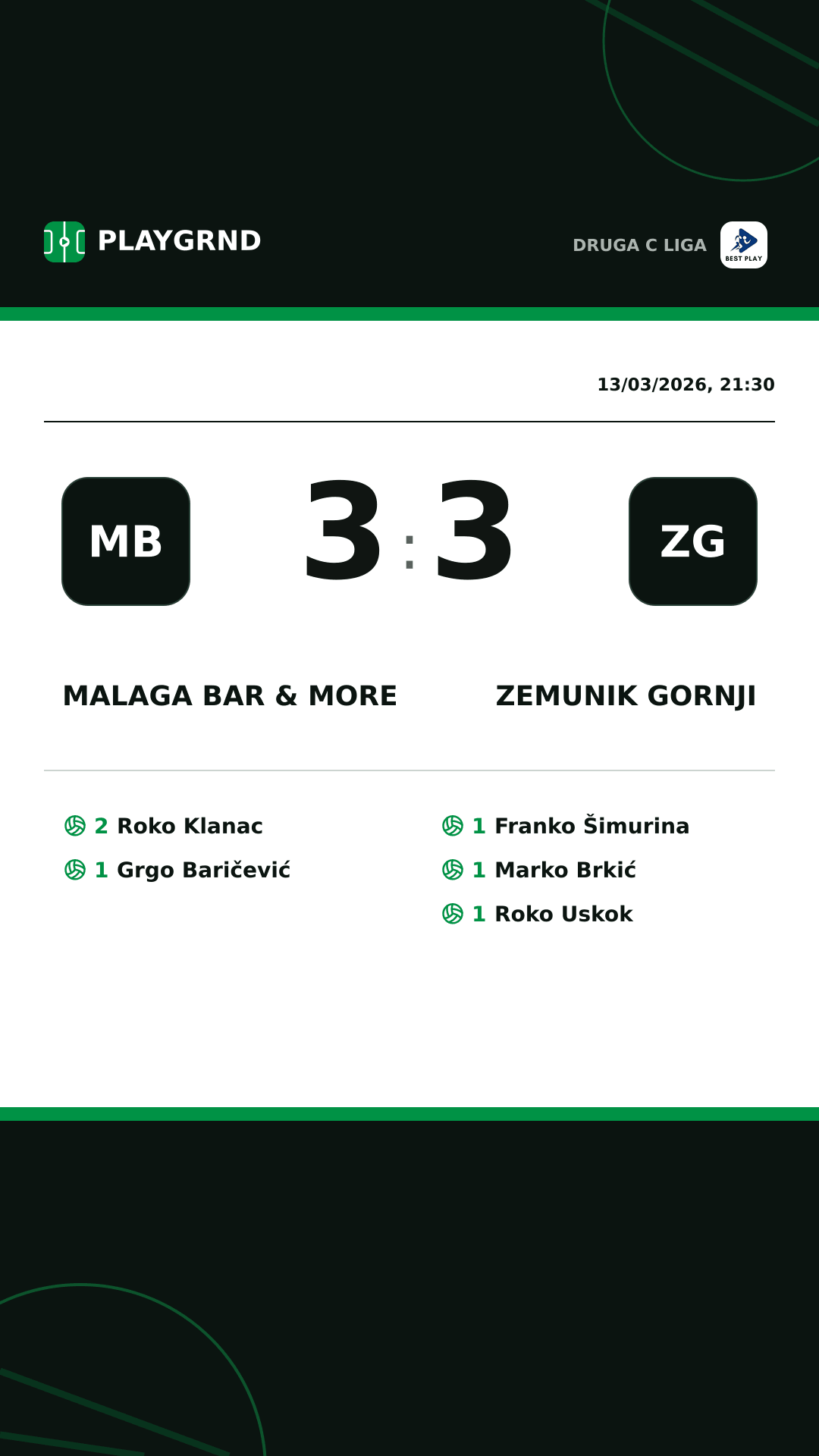Instagram artwork: Malaga Bar & More 3:3 Zemunik Gornji