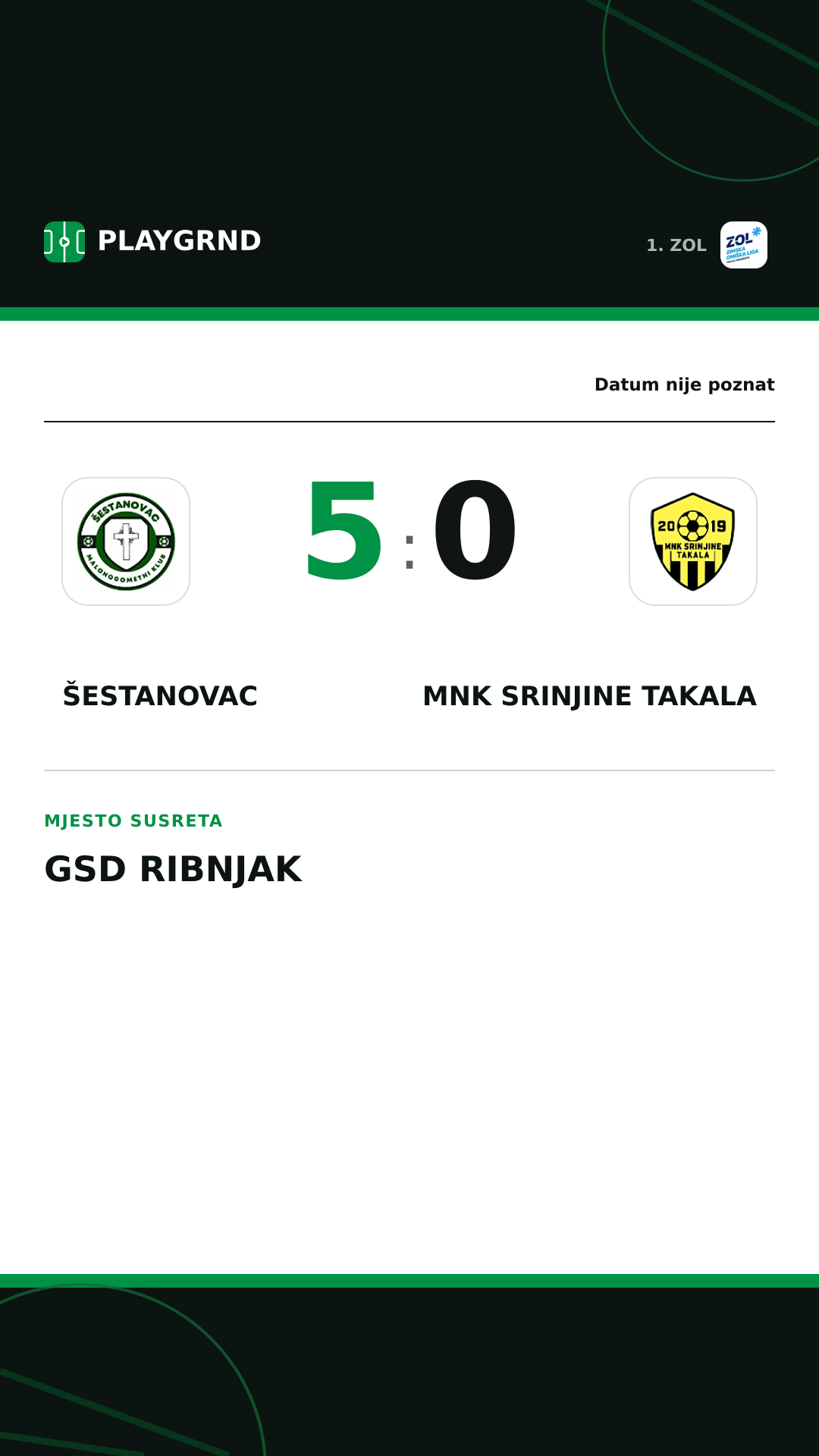 Instagram slika: Šestanovac 5:0 MNK Srinjine Takala