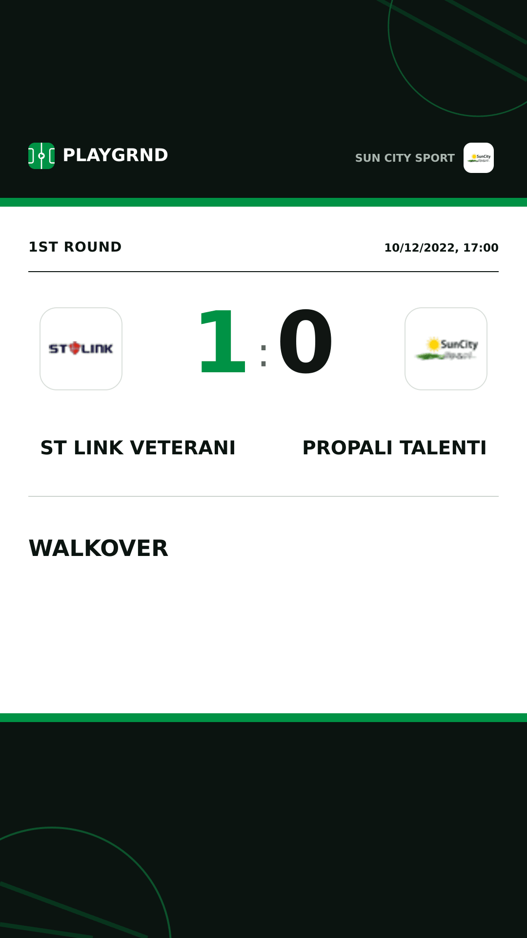 Instagram artwork: ST Link Veterani 1:0 Propali Talenti