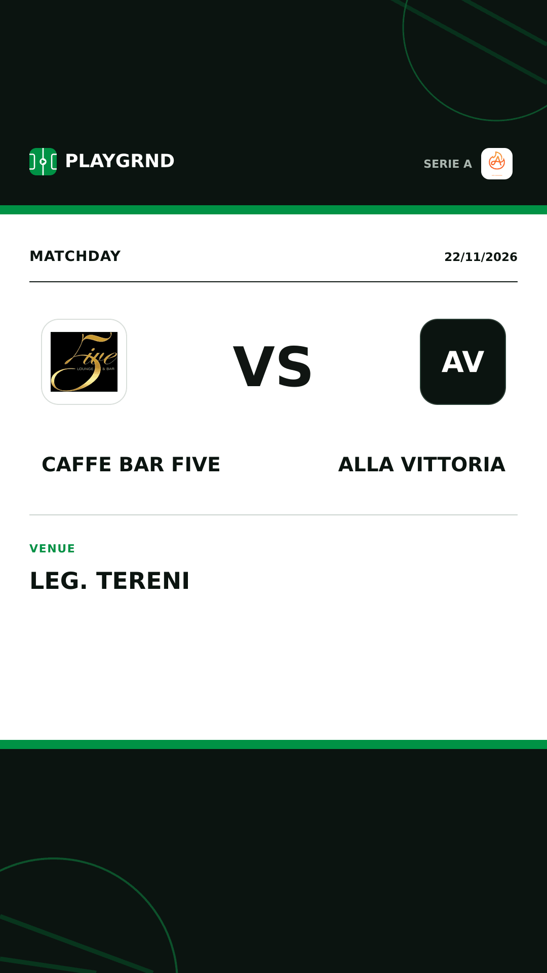 Instagram artwork: Caffe Bar Five vs Alla Vittoria