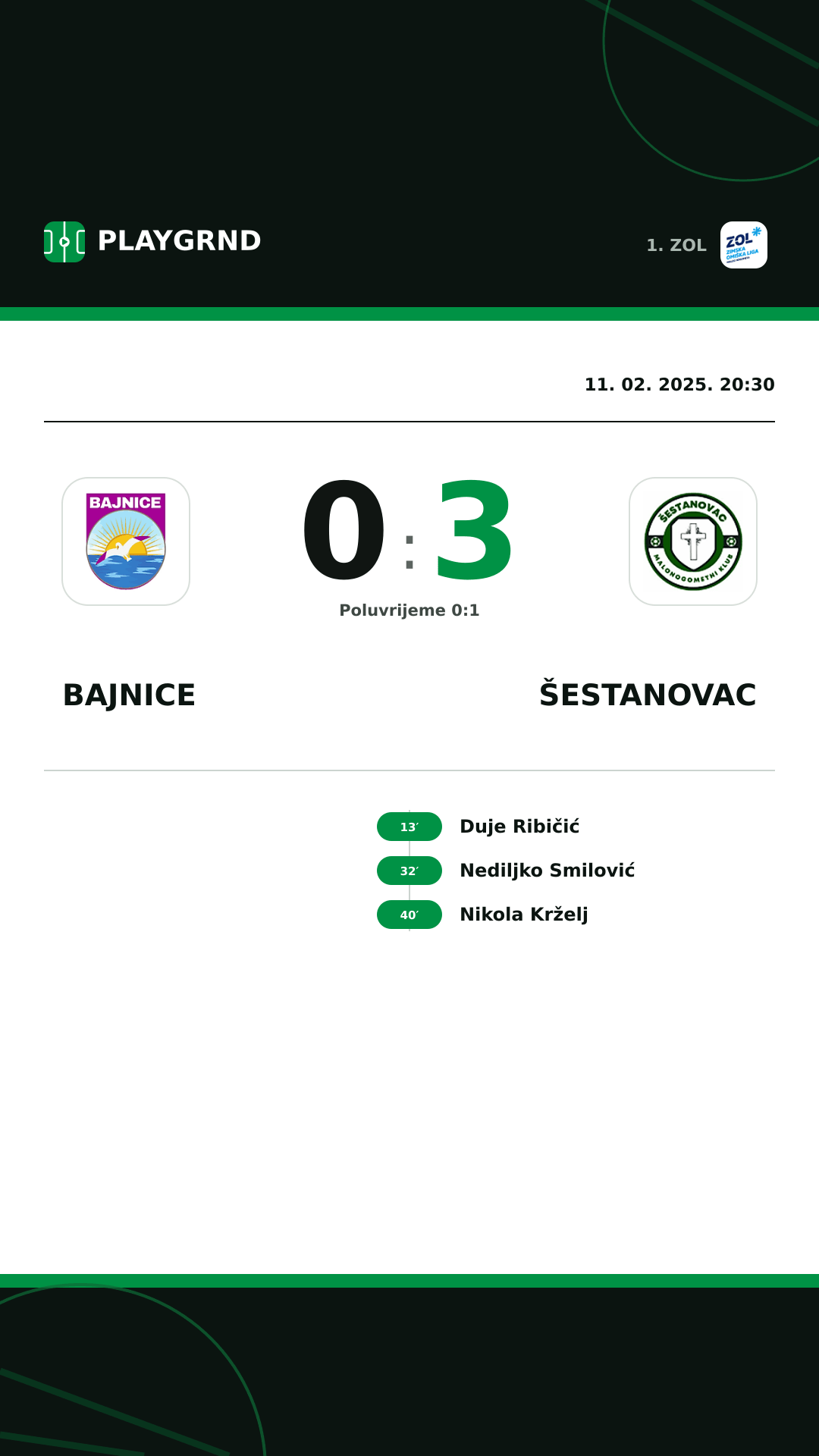 Instagram slika: Bajnice 0:3 Šestanovac