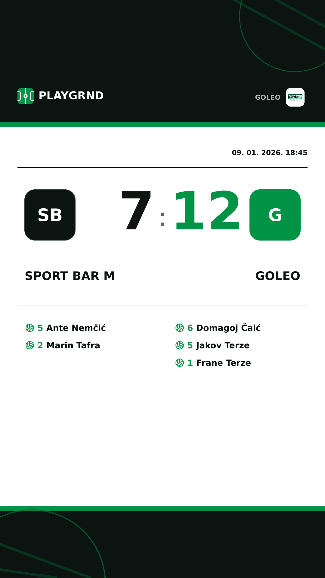 Instagram slika: Sport bar M 7:12 Goleo