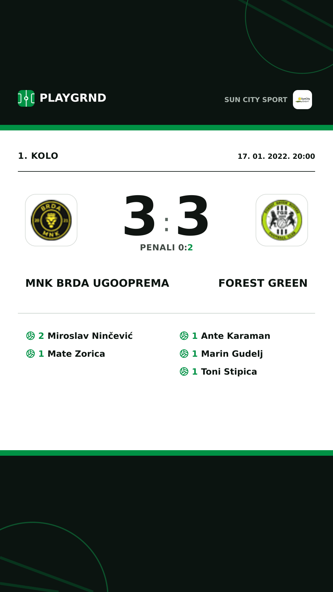 Instagram slika: Mnk Brda Ugooprema 3:3 Forest Green