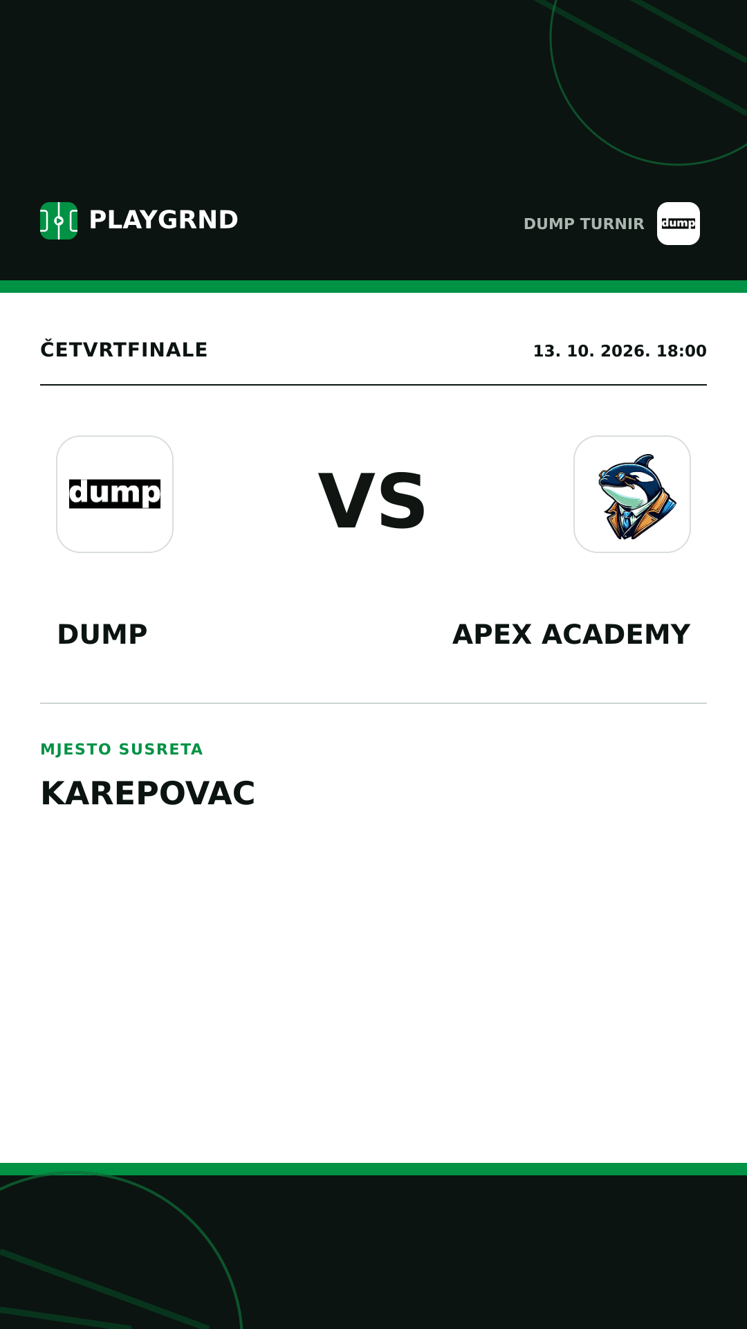Instagram slika: DUMP vs Apex Academy