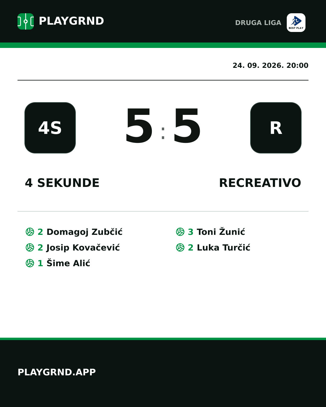 Instagram slika: 4 Sekunde 5:5 Recreativo