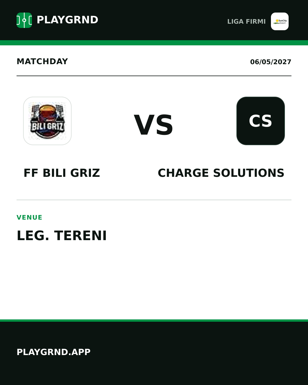 Instagram artwork: FF Bili Griz vs Charge Solutions
