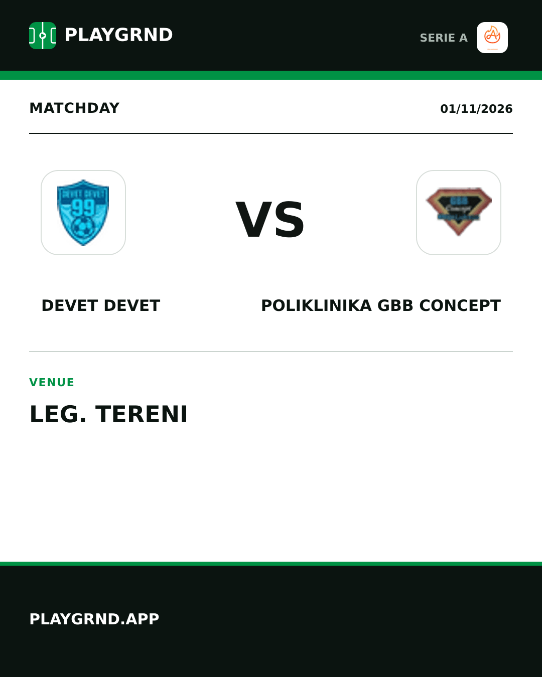 Instagram artwork: Devet Devet vs Poliklinika Gbb Concept