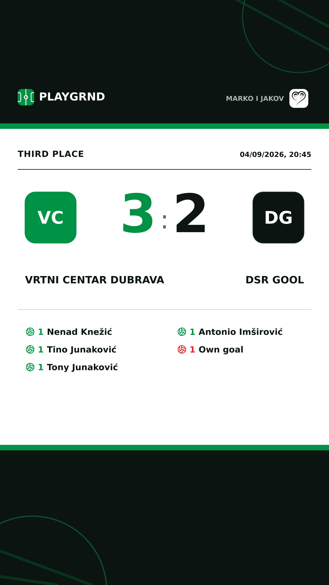 Instagram artwork: Vrtni Centar Dubrava 3:2 DSR Gool