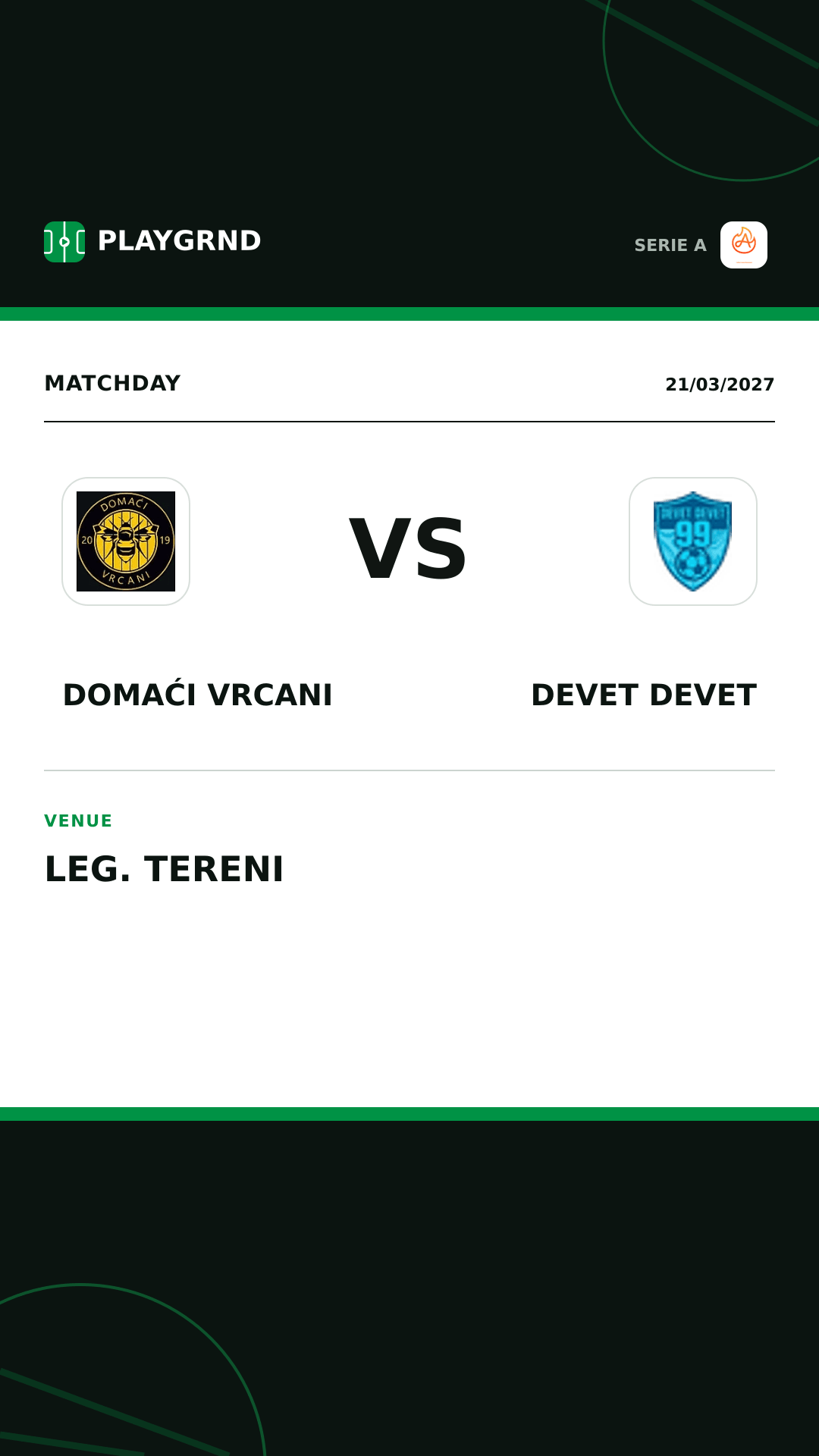 Instagram artwork: Domaći Vrcani vs Devet Devet