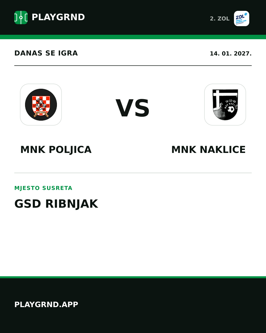 Instagram slika: MNK Poljica vs MNK Naklice