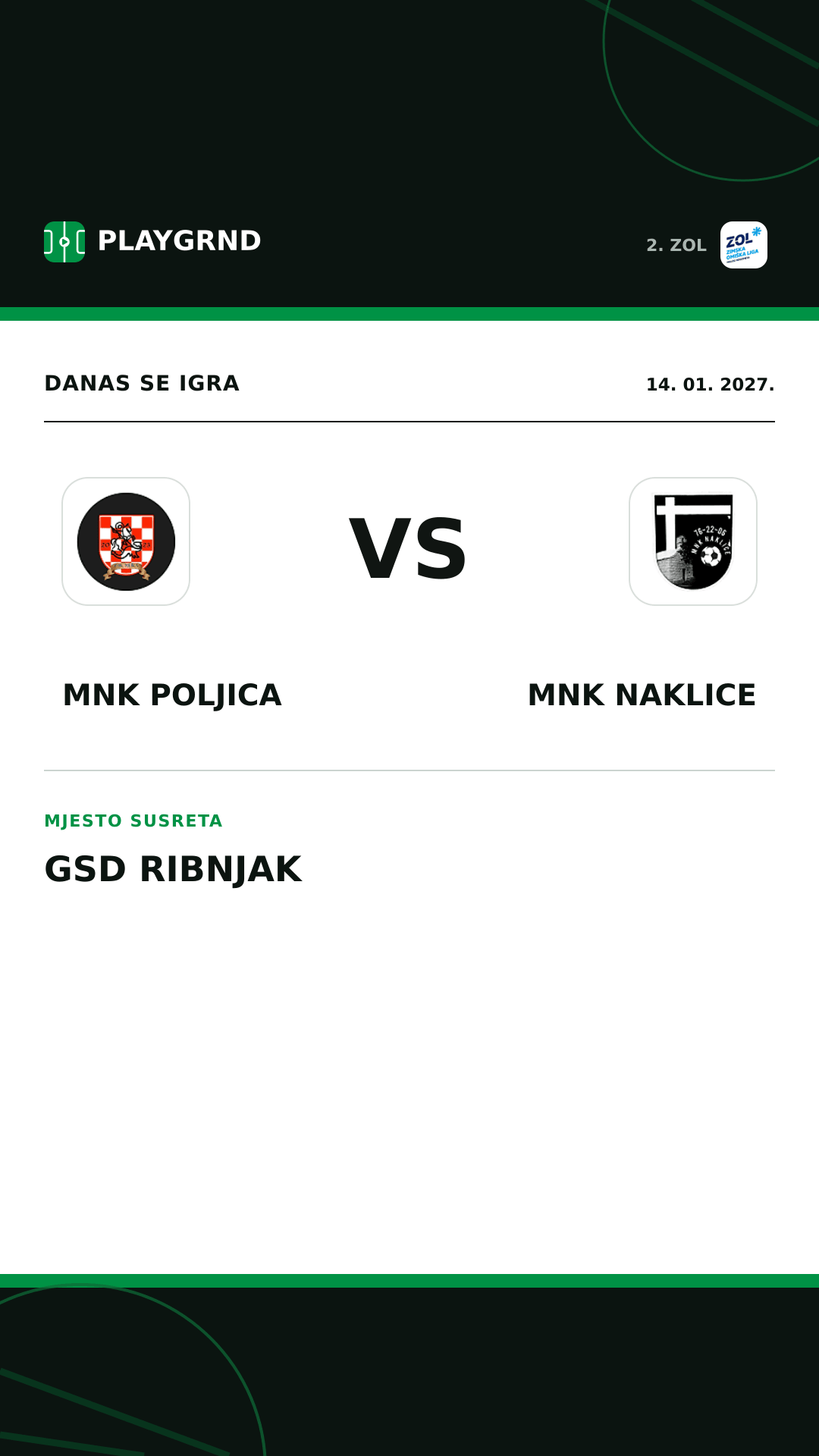 Instagram slika: MNK Poljica vs MNK Naklice