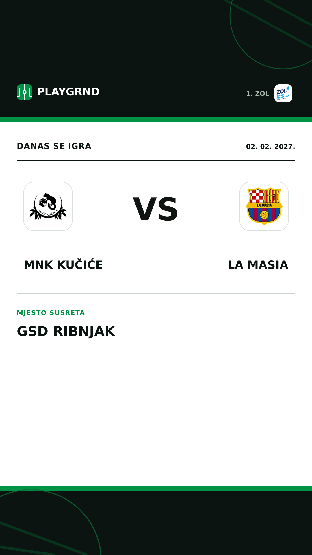 Instagram slika: MNK Kučiće vs La Masia