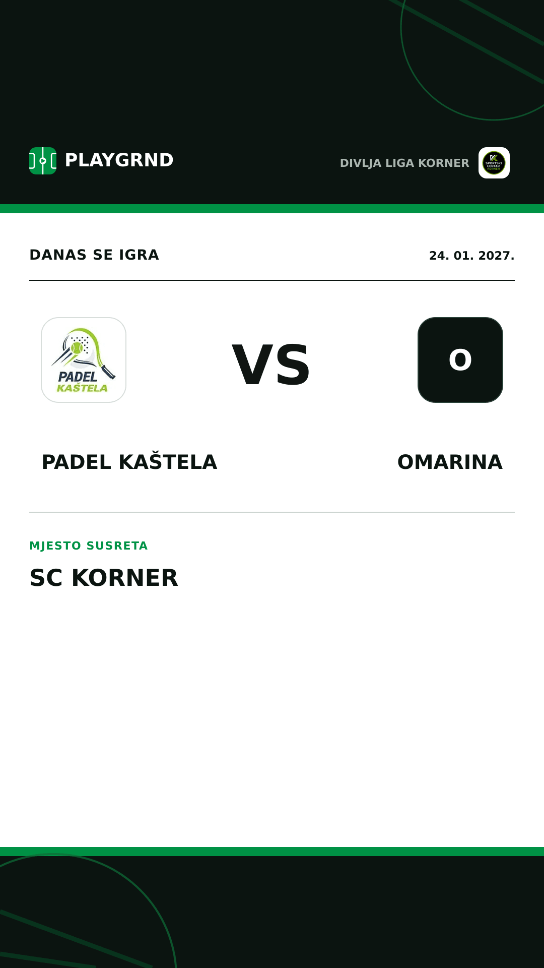 Instagram slika: Padel Kaštela vs Omarina