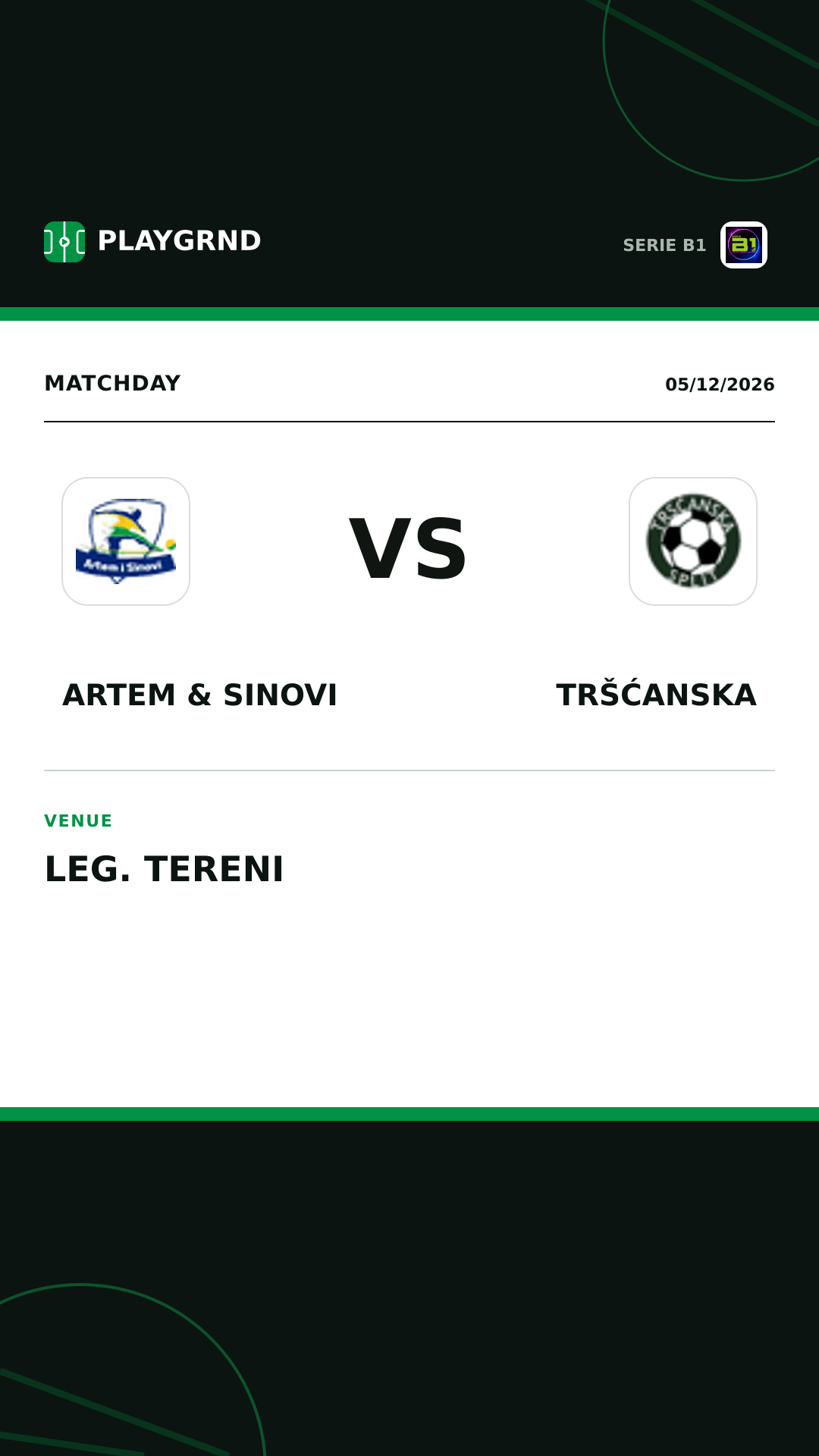 Instagram artwork: Artem & Sinovi vs Tršćanska