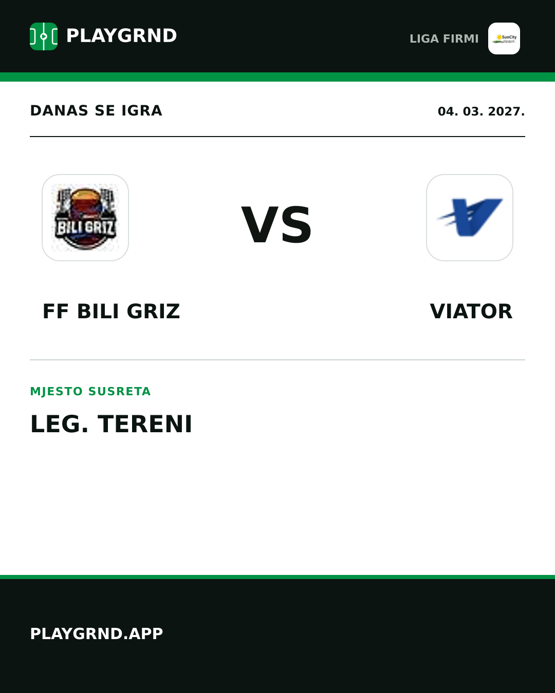 Instagram slika: FF Bili Griz vs Viator