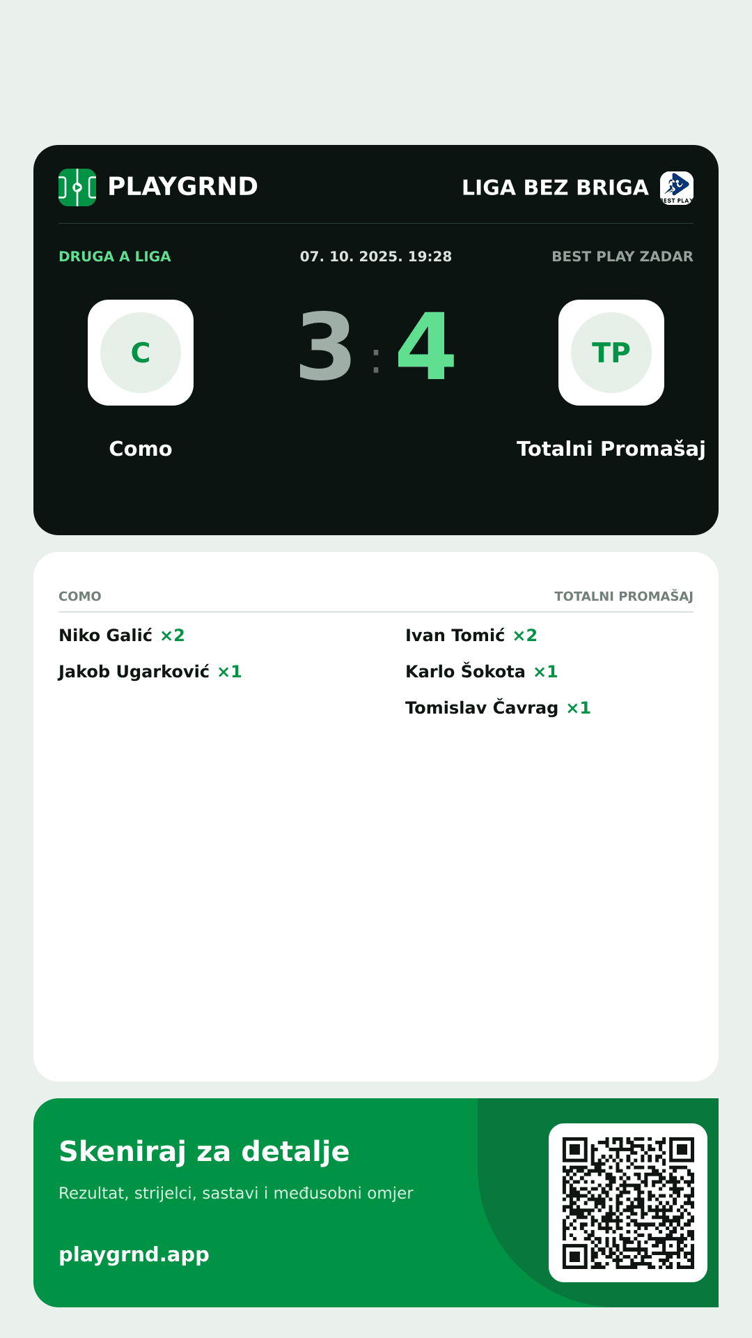 Story slika: Como 3:4 Totalni Promašaj