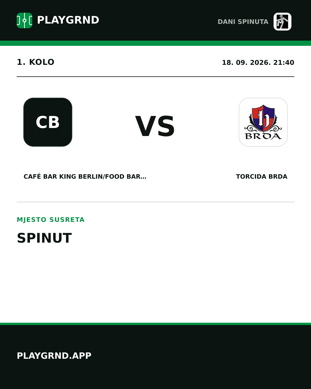 Instagram slika: Café Bar King Berlin/Food Bar Gabine vs Torcida Brda