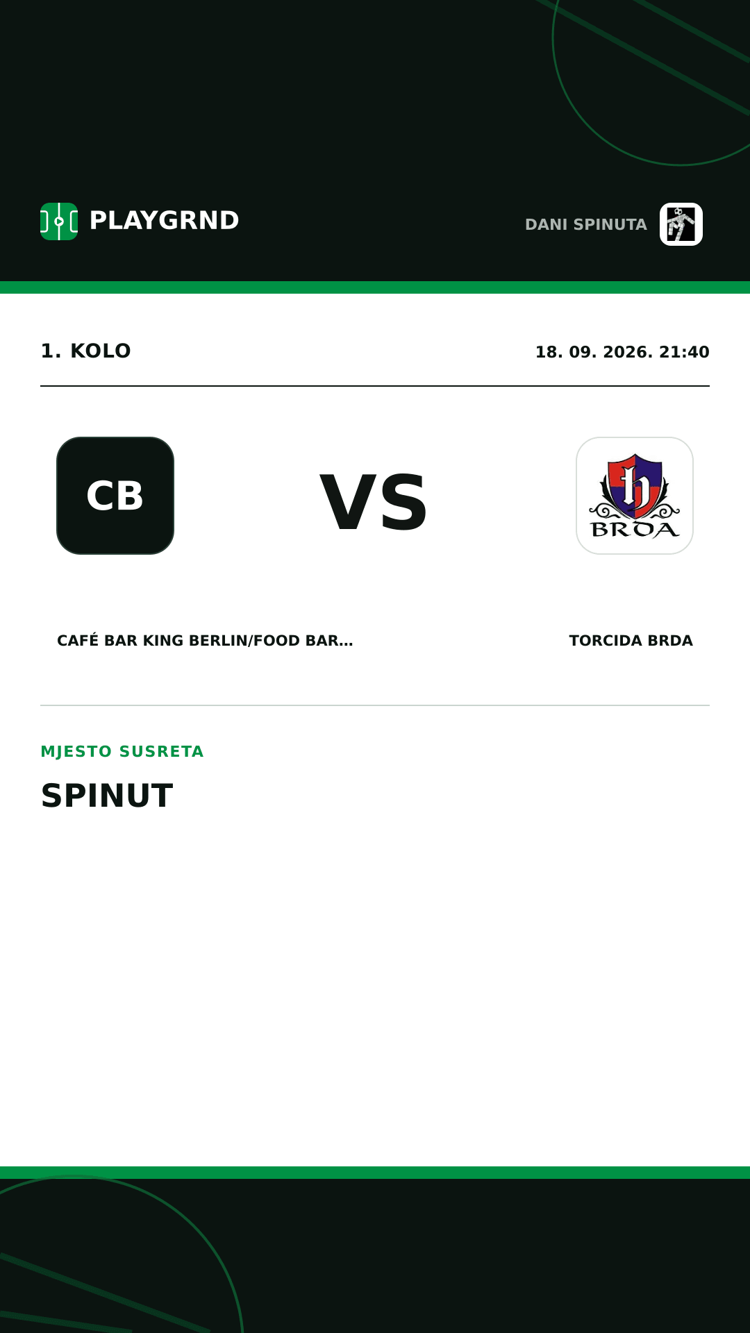 Instagram slika: Café Bar King Berlin/Food Bar Gabine vs Torcida Brda