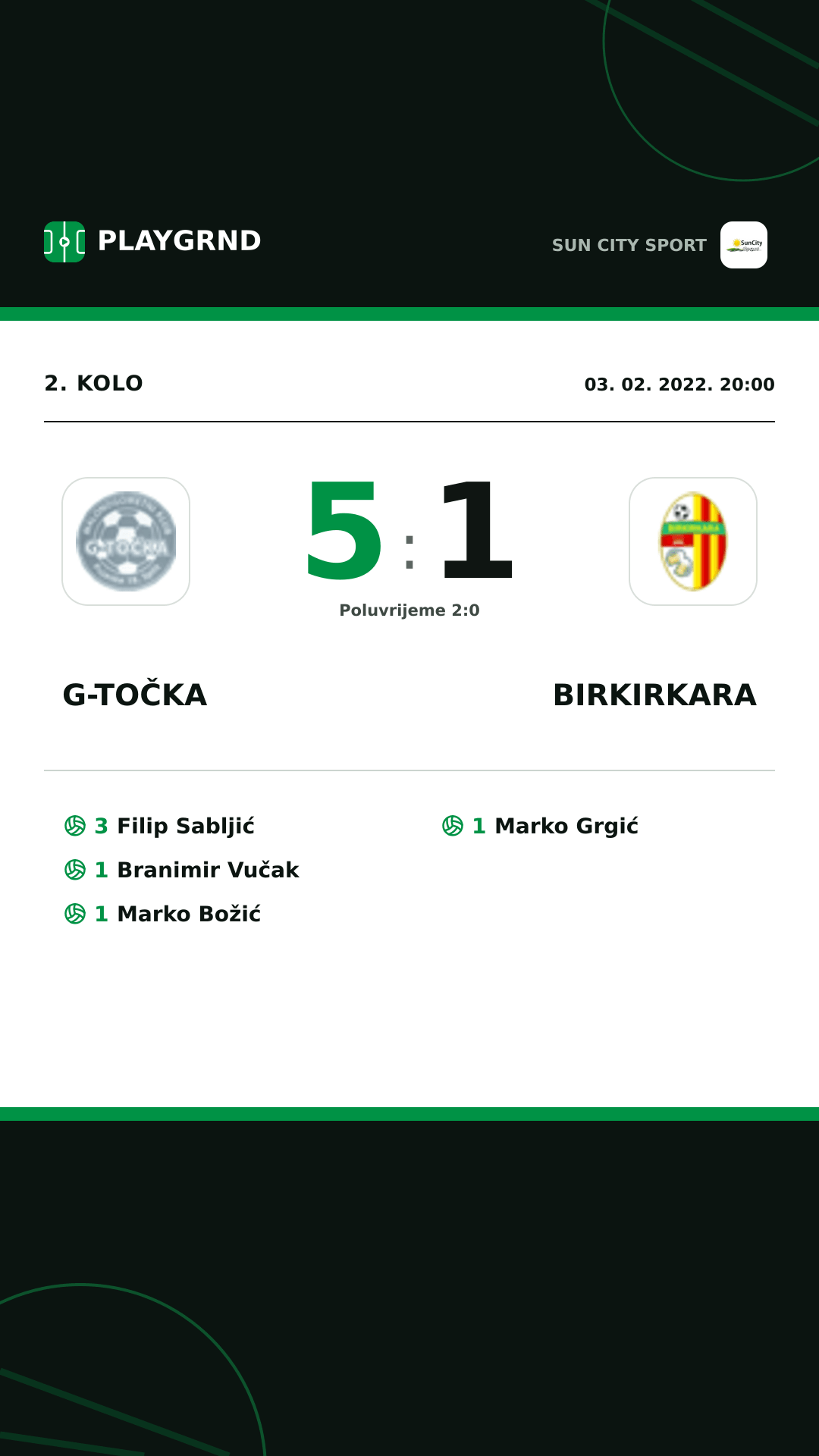 Instagram slika: G-Točka 5:1 Birkirkara
