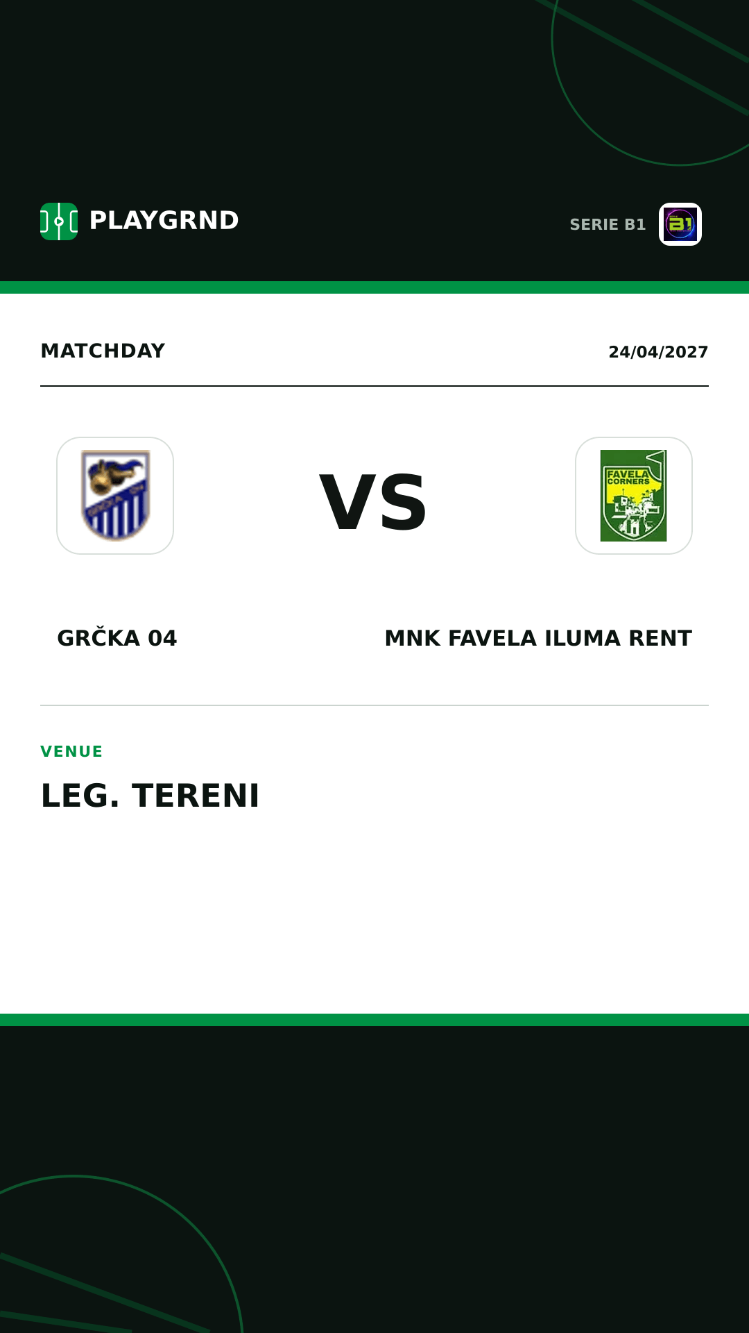 Instagram artwork: Grčka 04 vs MNK Favela Iluma Rent