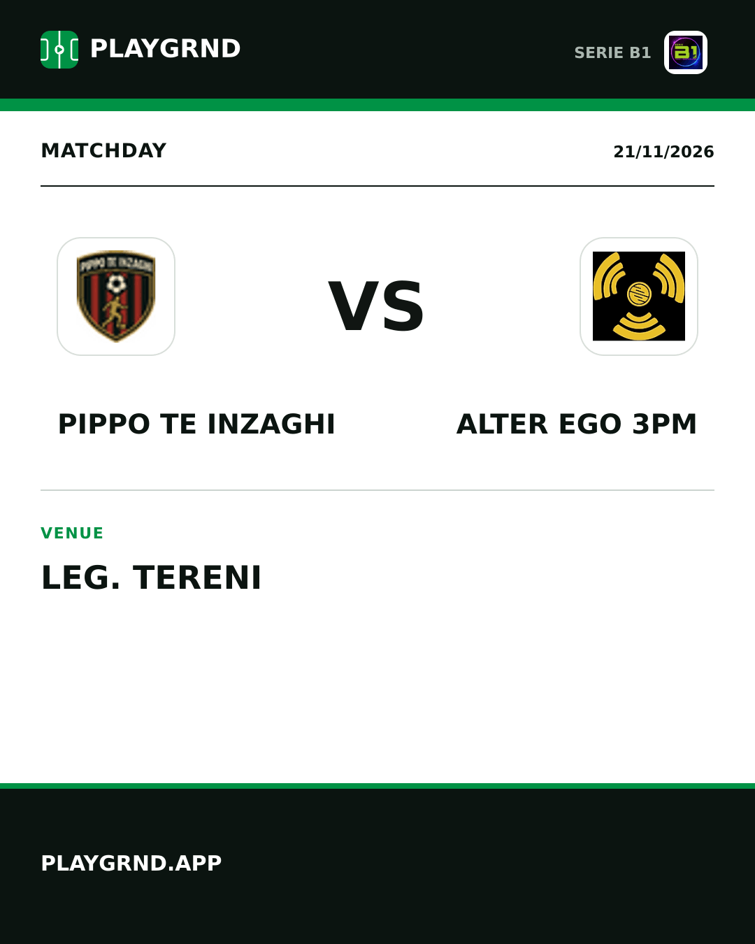 Instagram artwork: Pippo TE Inzaghi vs Alter Ego 3PM