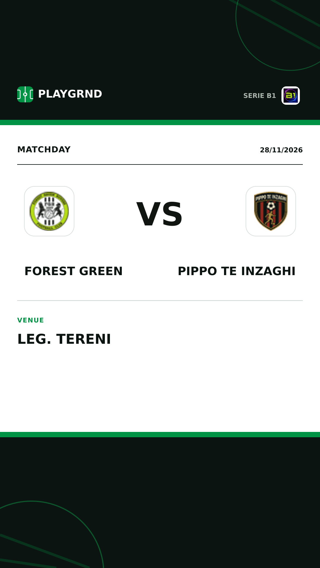 Instagram artwork: Forest Green vs Pippo TE Inzaghi