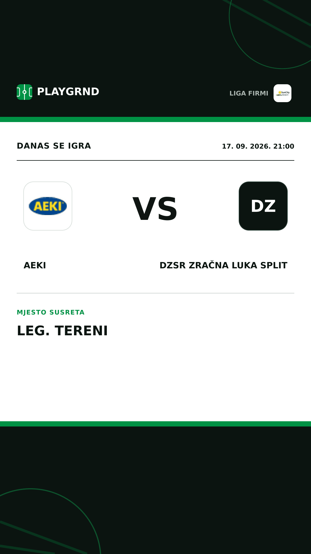 Instagram slika: AEKI vs DZSR Zračna Luka Split