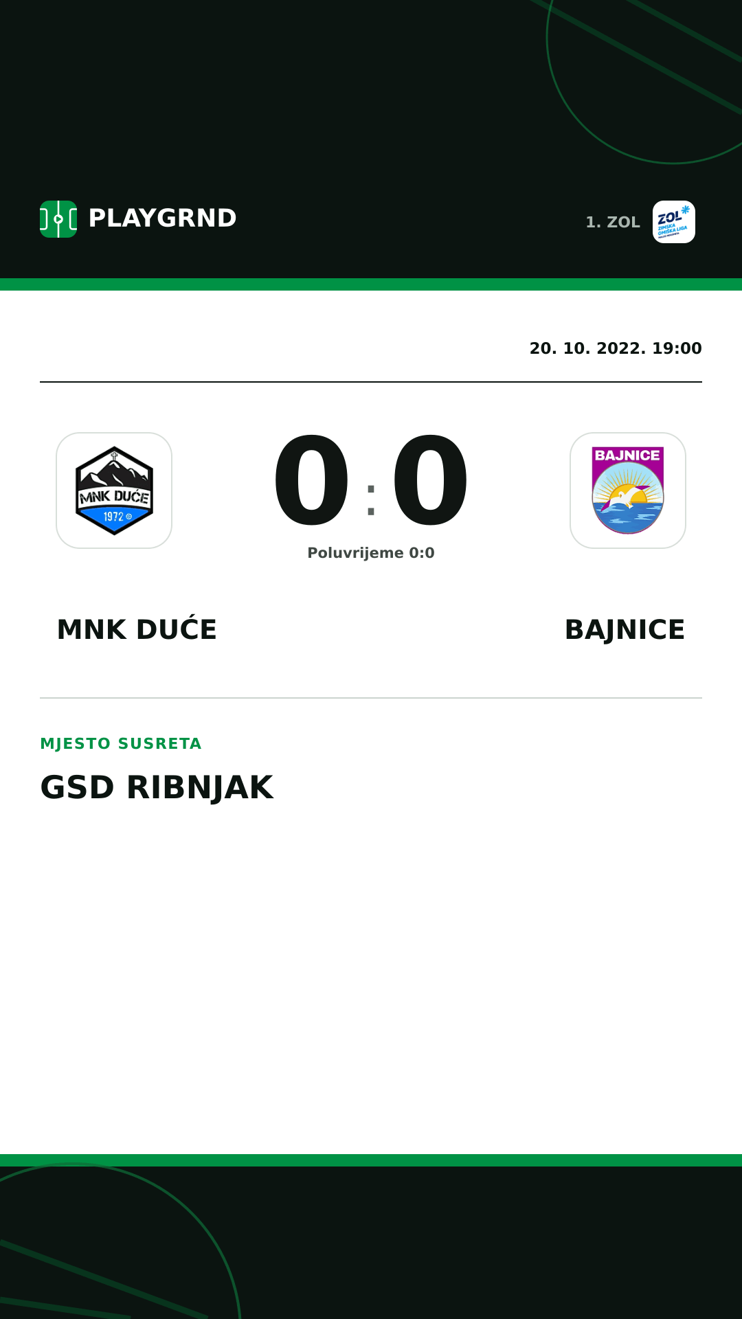 Instagram slika: MNK Duće 0:0 Bajnice