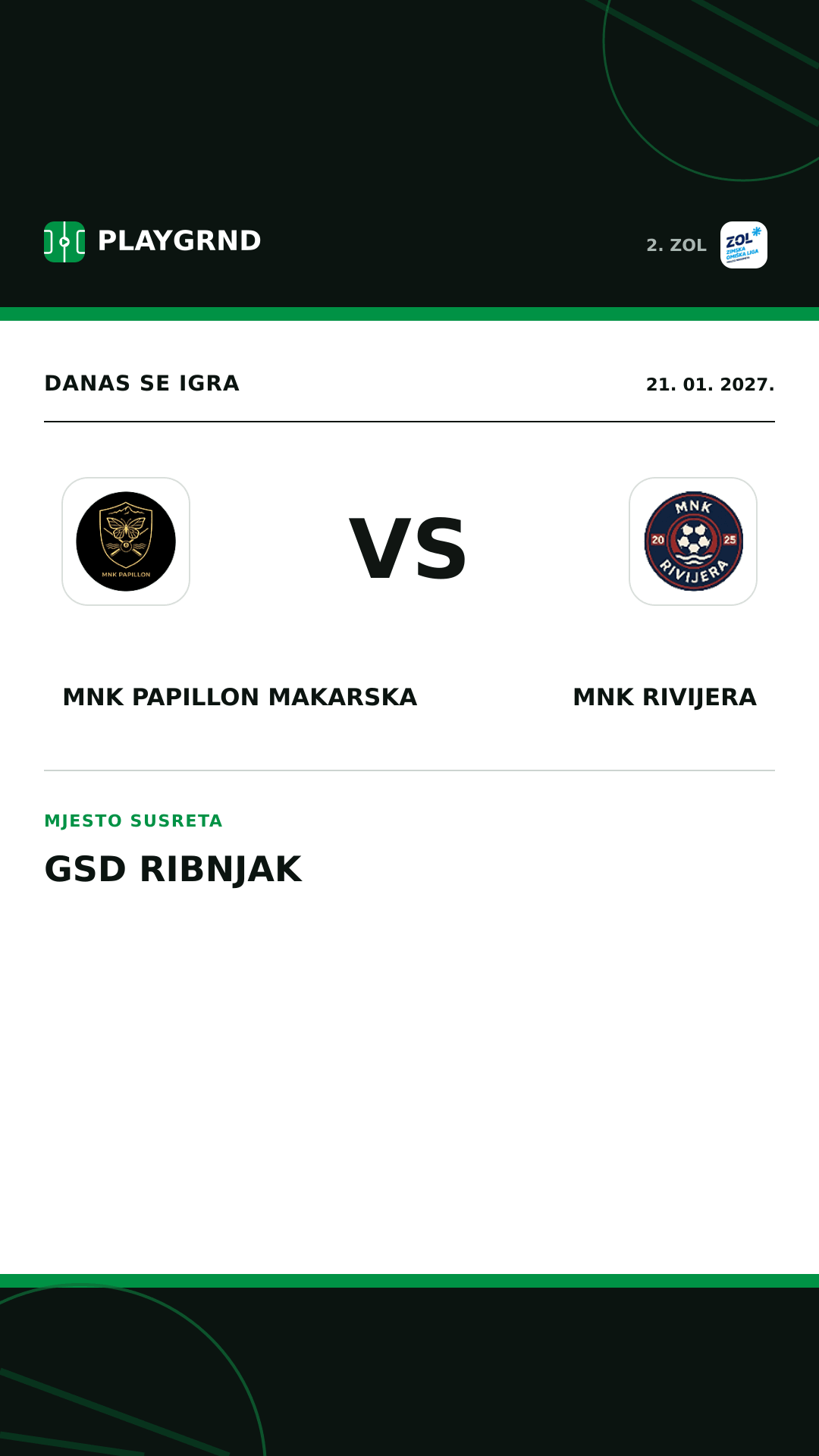 Instagram slika: MNK Papillon Makarska vs MNK Rivijera