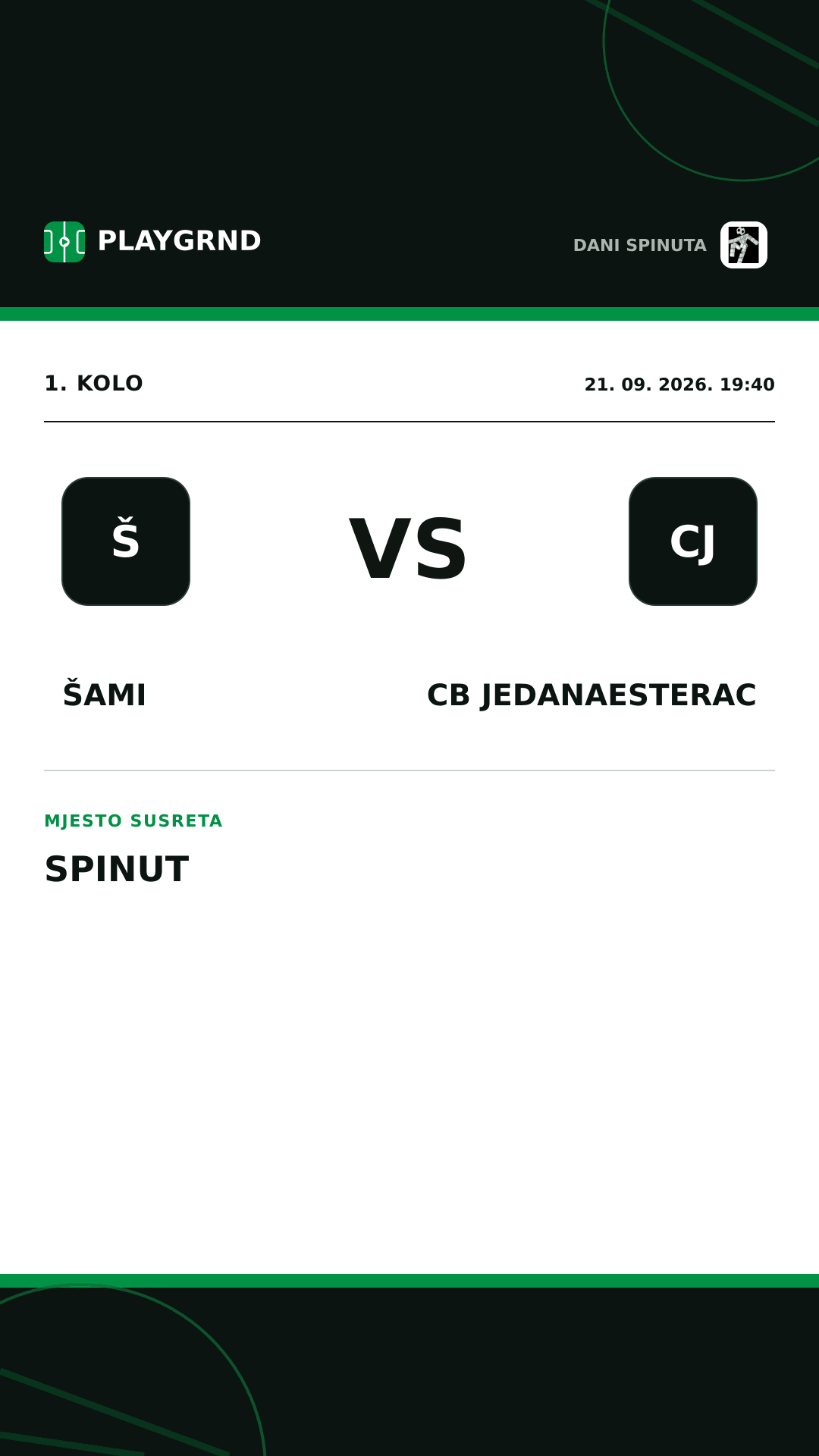 Instagram slika: ŠAMI vs CB Jedanaesterac