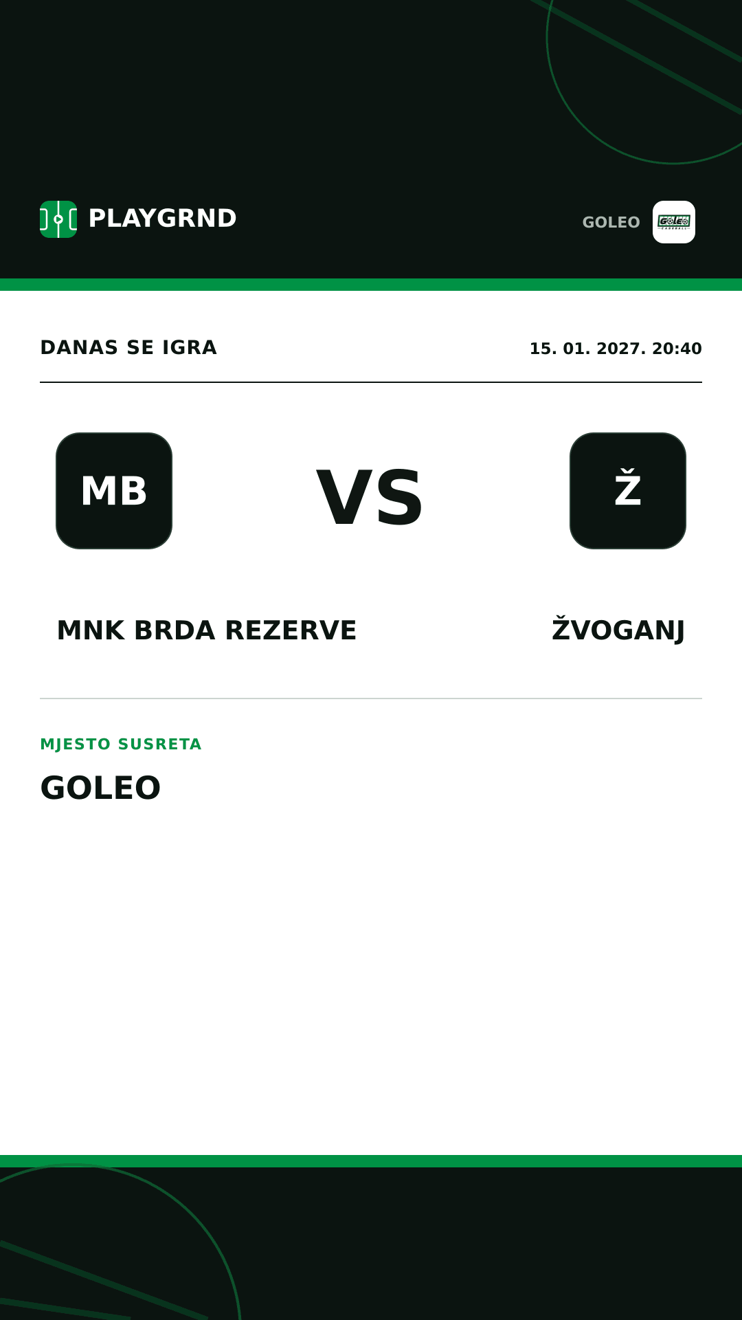 Instagram slika: MNK Brda Rezerve vs Žvoganj