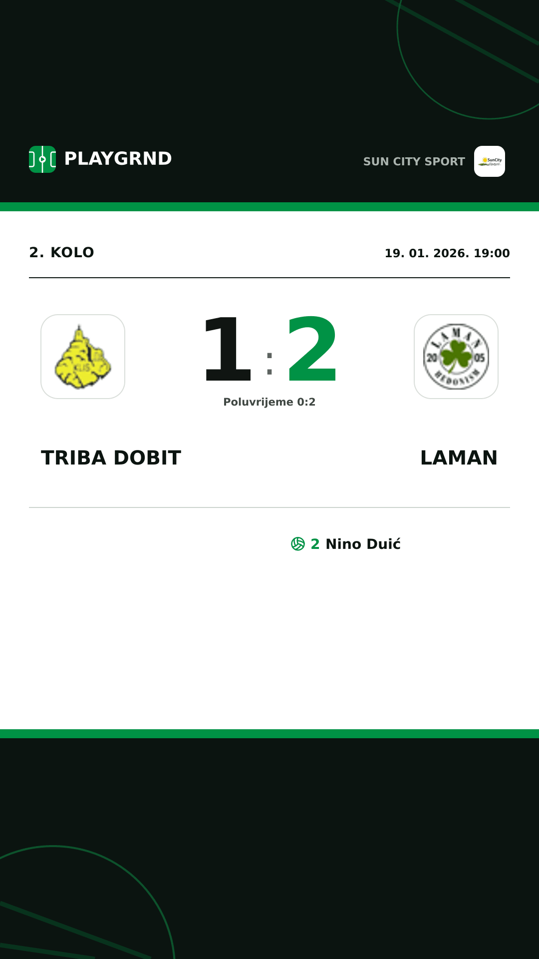 Instagram slika: Triba Dobit 1:2 Laman
