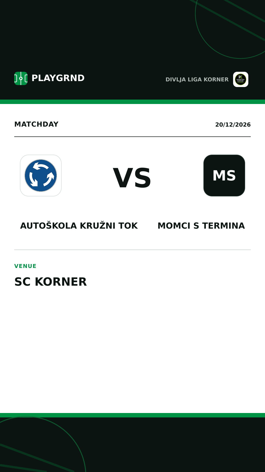 Instagram artwork: Autoškola Kružni tok vs Momci s termina