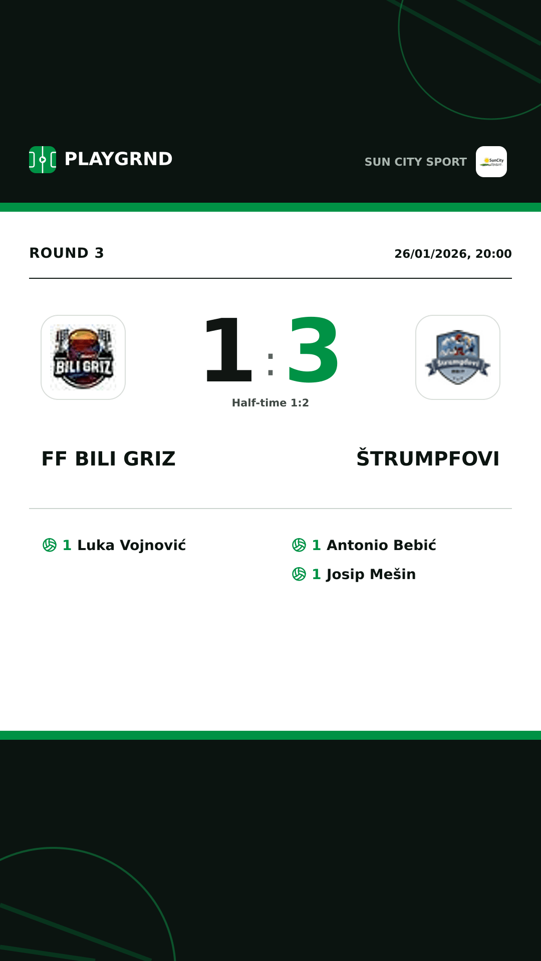 Instagram artwork: FF Bili Griz 1:3 Štrumpfovi