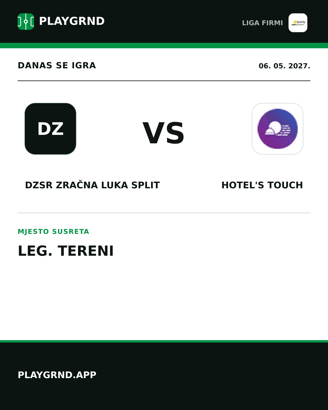 Instagram slika: DZSR Zračna Luka Split vs Hotel's Touch