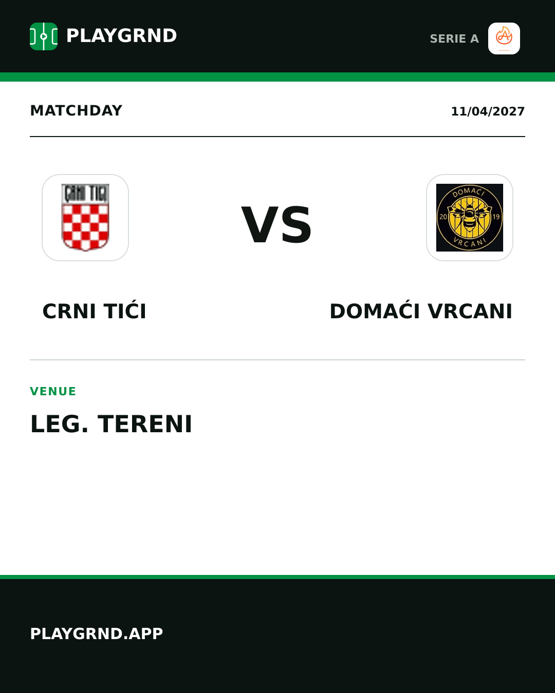 Instagram artwork: Crni Tići vs Domaći Vrcani