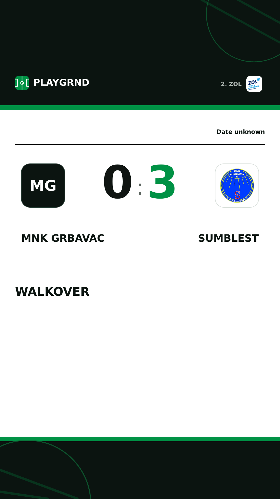 Instagram artwork: MNK Grbavac 0:3 Sumblest